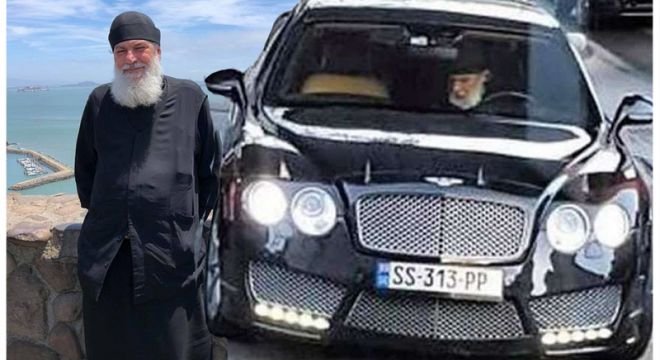 "საჭესთან ცნობისმოყვარეობის გამო ვიჯექი..." - რა განცხადებას ავრცელებს მამა ათენასე, რომელიც გუში 200 000 დოლარიან ბენტლის საჭესთან იჯდა