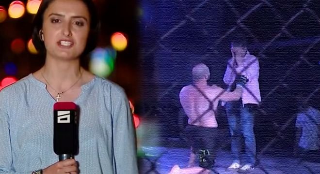 მებრძოლმა მთავარი არხის ჟურნალისტს, ჟანა აკოფაშვილს პირდაპირ ტატამზე სთხოვა ხელი