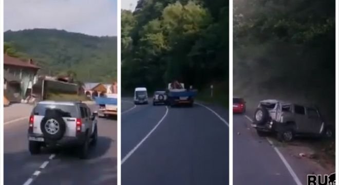 ინტერნეტში დღეს რიკოთზე მომხდარი შემზარავი ავარიის ვიდეო გავრცელდა