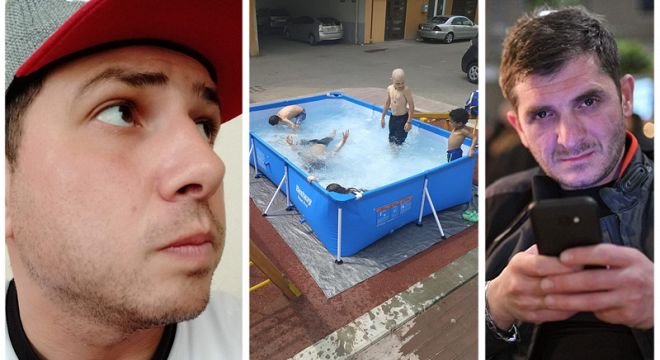 "ერთერთ ეზოში ბავშვებს, რომლებიც თბილისში არიან, საცურაო აუზი დავუდგით.... ეძღვნება გარდაცვლილი დიტო ტატიშვილის ხსოვნას"