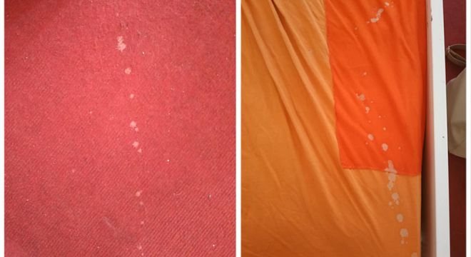 "მეგობრებო, ეს რისი ლაქები შეიძლება იყოს?... გუშინ დავიძინე არაფერი არ იყო, არაფერი დასხმულა ნამდვილად ვიცი, რომ გავიღვიძე საწოლში ასე დამხვდა, ძირსაც აქცევია..."