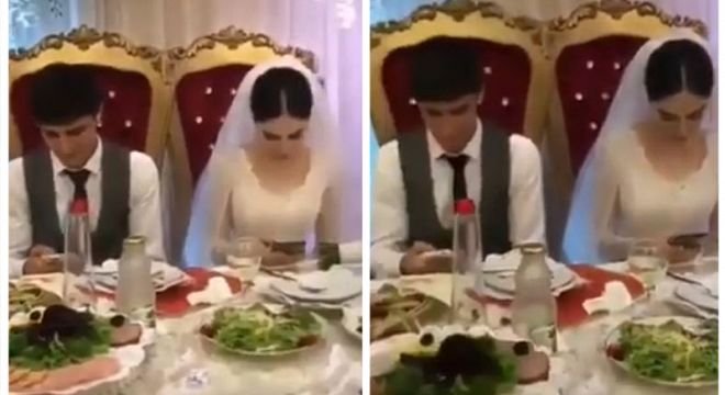 "პირველი ღამე სულ დაავიწყდათ..." სიძე პატარძლის საქციელი საკუთარ ქორწილში, რის გამოც სოციალური ქსელი დასცინის