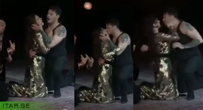 "რამდენჯერ გითხარი რეპეტიციის დროს ნუ მკოცნი მეთქი ტუჩებში..." - რეპეტიციის დროს სოფო ნიჟარაძემ გიორგი ვარდოსანიძეს სილა გააწნა