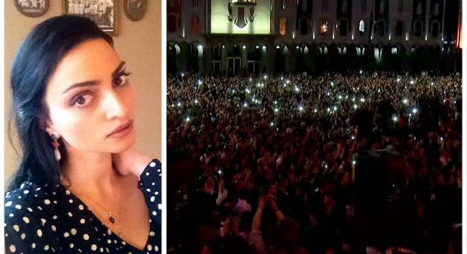 "ადამიანები, რომლებიც ახლა დგანან რუსთაველზე ჩემს უფლებებს არღვევენ, რადგან მე არ მინდა რუსეთთან ომი..."