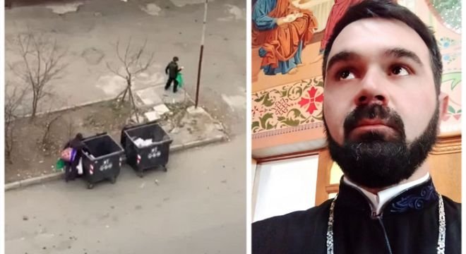 "ამბავი მოყოლის გარეშეც ჩანს! დედა  ნაგვის ურნაში ეძებს საკვებს და მცირე წლოვანი შვილი  ელოდება" - მამა ნექტარიოს მჭედლიძე