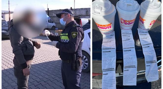 გორში პატრულმა 3 ბიჭი მხოლოდ იმიტომ დააჯარიმა, რომ პირბადის გარეშე სვამდნენ ყავას