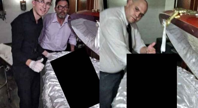 დამკრძალავ ბიუროში თანამშრომლებმა მარადონას ცხედართან სხვადასხვა პოზებში სურათები გადაიღეს