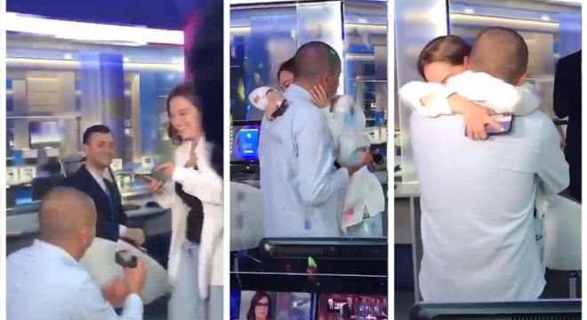 ტვ პირველის ჟურნალისტი პირდაპირ ეთერში მოულოდნელად გათხოვდა