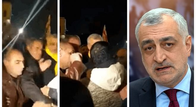 "შე ნაბოზ**რო, შენ არ იყავი ის კაცი... აქ რა ნამუსით მოხვედი..." - მამუკა ხაზარაძე აქციაზე სცემეს