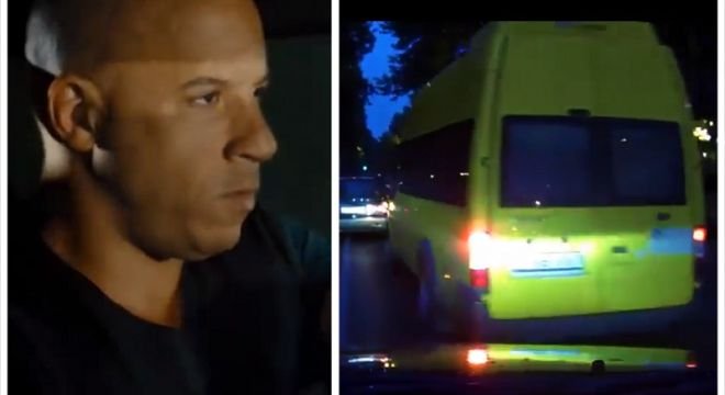 ვინ დიზელი ყვითელ მიკროავტობუსს ''ეგონკავება'' - სასაცილო კადრები თბილისის ქუჩებიდან