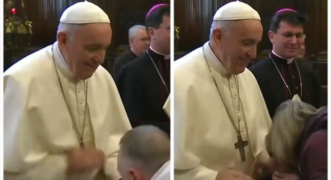 რა გაუკეთა რომის პაპმა ფრანცისკემ მორწმუნეებს, რომლებიც ცდილობდნენ, რომ მისთვის ხელზე ეკოცნათ