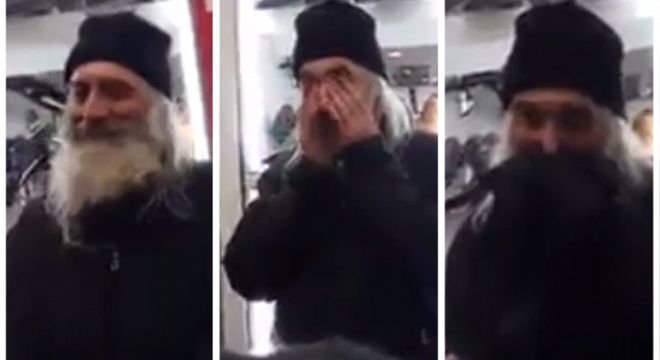 ფეხსაცმლის მაღაზიასთან მრევლის ნამღერი სიმღერის სემდეგ ბერი ნიკოლოზი ატირდა - რა მოხდა შუა ქუჩაში