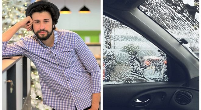 "სევდიანი ისტორია, გუშინ წერეთელზე მეც უფასოდ გამიწმინდა ამ ბავშვმა შუშები, სავარაუდოდ ამ კაცსაც უფასოდ უსუფთავებდა, აინთო მწვანე და უცბათ ბრახ..."