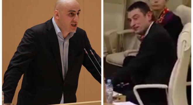 გიორგი გახარიას რეაქცია, როდესაც ნიკა მელიამ პარლამენტში უნამუსო უწოდა