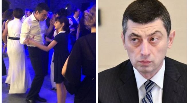 ასე ერთობოდნენ გიორგი გახარია და მისი ქალიშვილი კახი კალაძის ჯვრისწერაზე